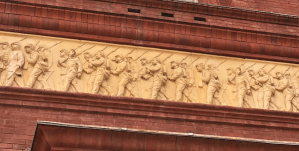 a clock on the side of a building