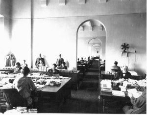 a group of people sitting at a table