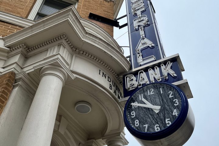 a clock tower on top of a building