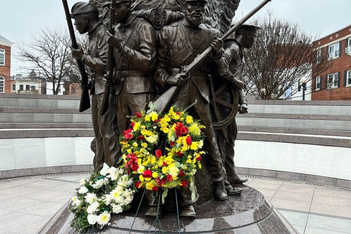 a statue of a flower