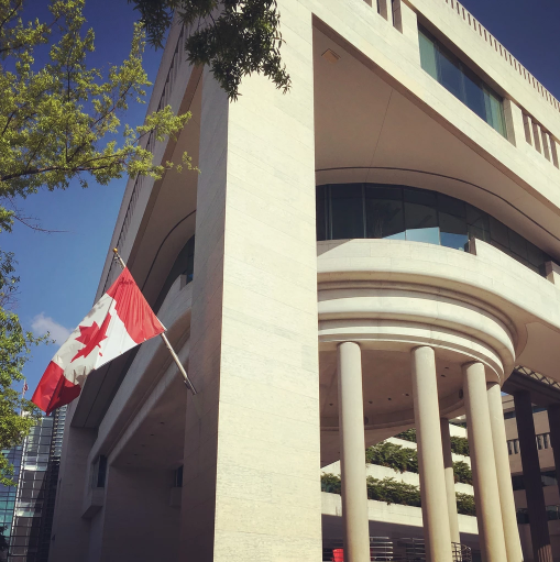 Embassy in Canada a view of a large building