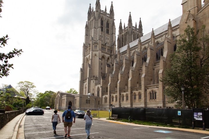 Guests on tour around the National Cathedral