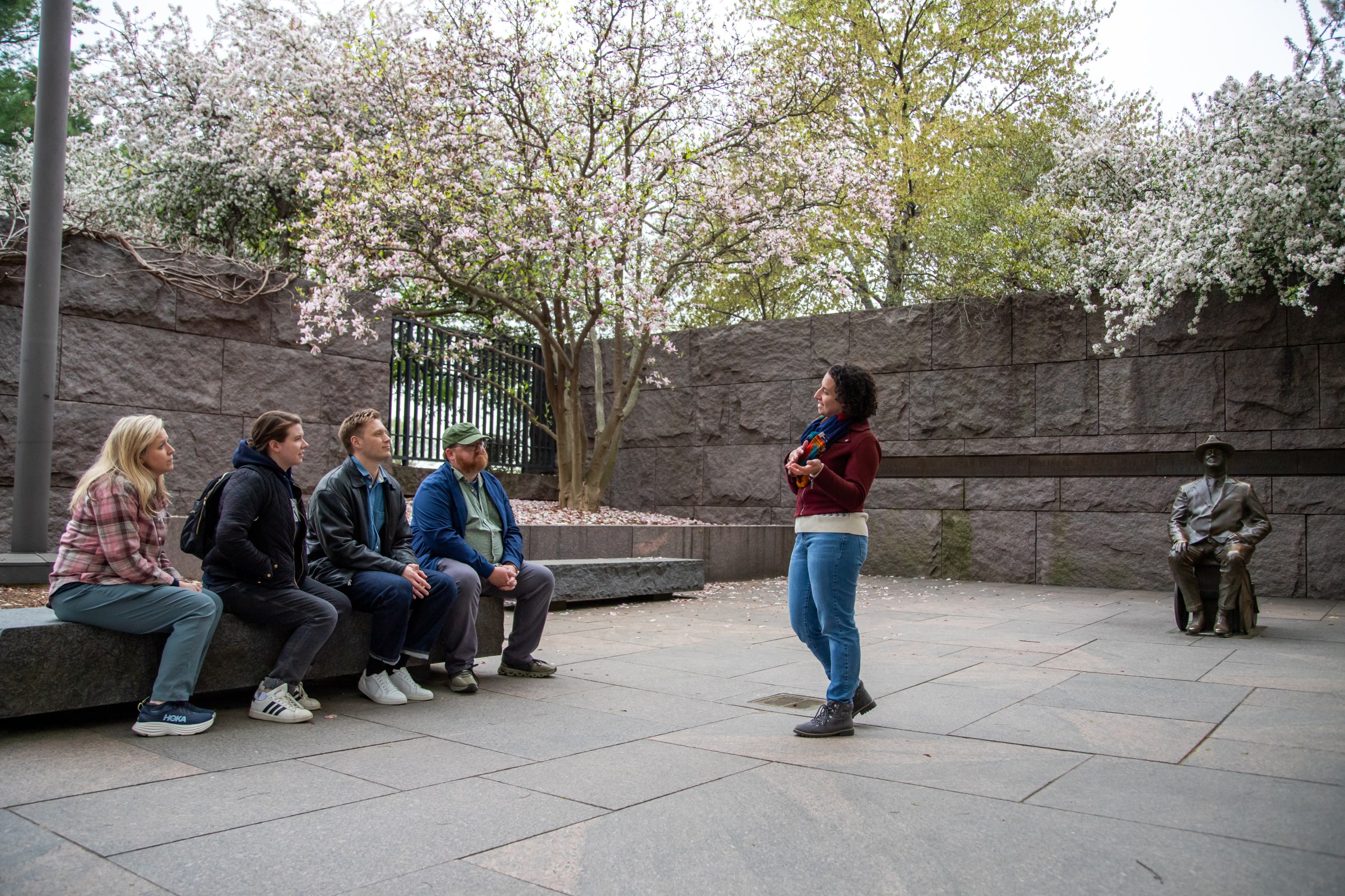 Guide Carolyn at the FDR Memorial Tidal Basin: Beyond the Bloom Walking Tour
