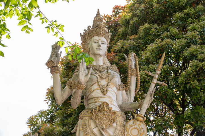Goddess Saraswathi in front of the Embassy of Indonesia