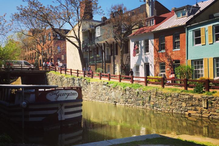 a group of people in front of a building