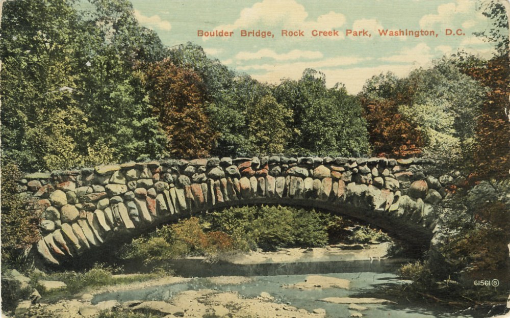 Postcard of Boulder Bridge in Rock Creek Park, 1915